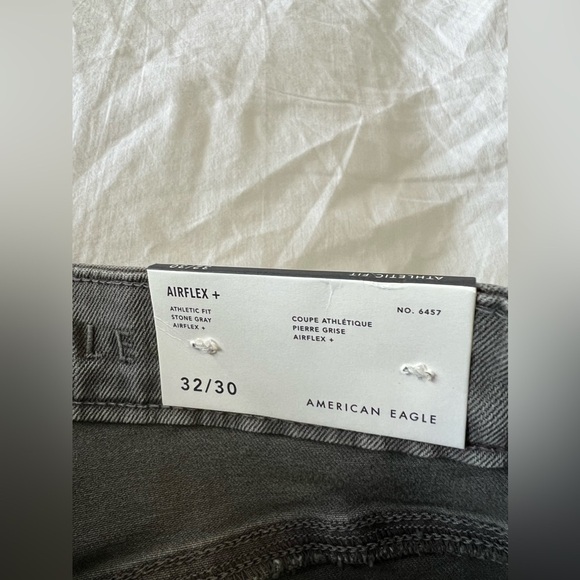 American Eagle Mens 33x27 Jeans Airflex + Athletic Fit Stone Gray NWT - Picture 3 of 10